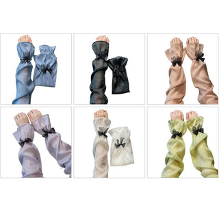 Sunproof Arm Sleeves for Women | Bowknot UV Protection Arm Covers