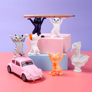 Sassy Cat Figurine Set: Unleash the Purrfect Chaos!