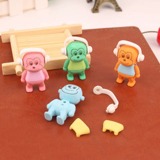 Cheeky Monkey Headphone Erasers | Gift for Music Lovers [set of 4]