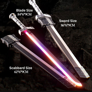 BlazeStrike LED Smoke Sword – Antique Style with Smoke and Light - size details 
