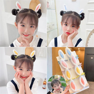 Cute Bunny Ear Hair Clips | Fuzzy Rabbit Ear Hair Accessories for Kids &amp; Girls