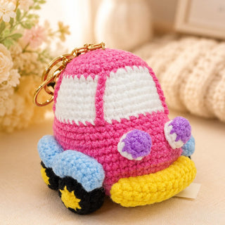 Cute Crochet Car Keychain