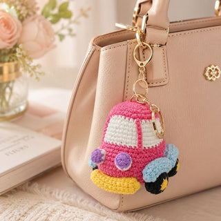 Cute Crochet Car Keychain