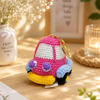 Cute Crochet Car Keychain