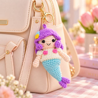 Cute Crochet Mermaid Keychain