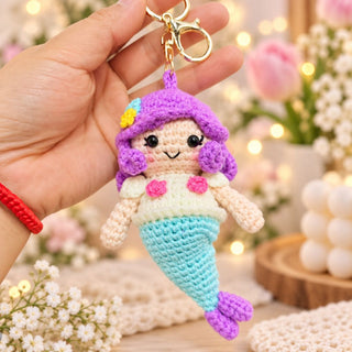 Cute Crochet Mermaid Keychain