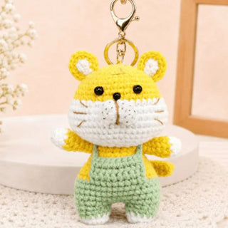 Cute Crochet Tiger Keychain