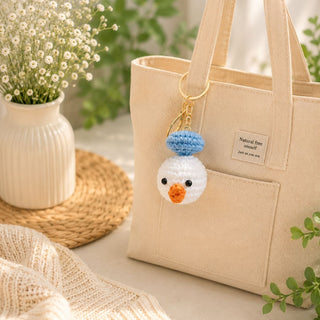 Cute Duck Crochet Keychain
