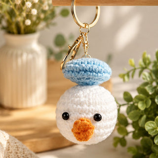 Cute Duck Crochet Keychain