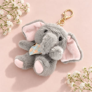 Cute Elephant Plush Keychain 