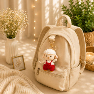 Cute Lamb Crochet Keychain