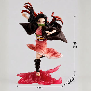 Demon Slayer Elemental Battle Figures | Anime Action Collectible with Effect Base