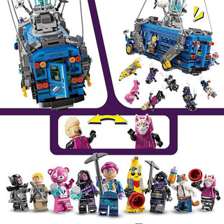Figures free with the battle bus