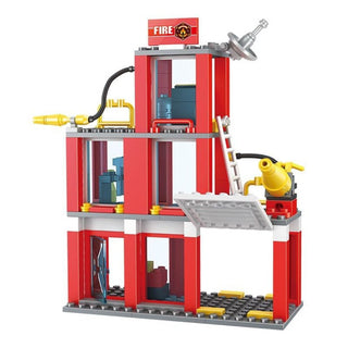Fire Station Building Blocks Set With Fire Truck 2 In 1