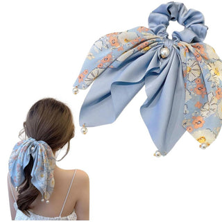 Floral Satin Scarf Scrunchie – Effortless Elegance For Your Tresses
