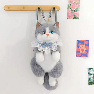 Fluffy Cat Plush Sling Bag