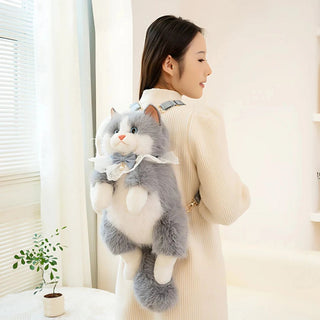 Fluffy Cat Plush Sling Bag