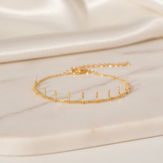 Gold Minimal Charm Bracelet |