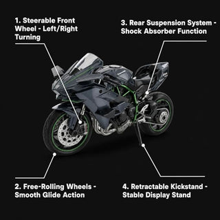 Kawasaki Ninja H2R 1:18 Scale Die-Cast Metal Bike