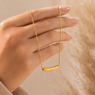 Long Bar Pendant Necklace