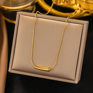 Long Bar Pendant Necklace