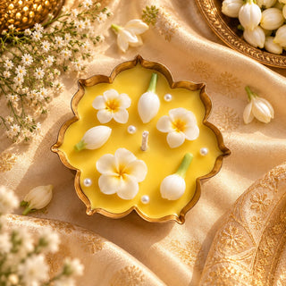 Lotus Urli Decorative Diwali Candle – 3.5 Inch
