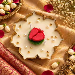 Lotus Urli Decorative Diwali Candle – 3.5 Inch
