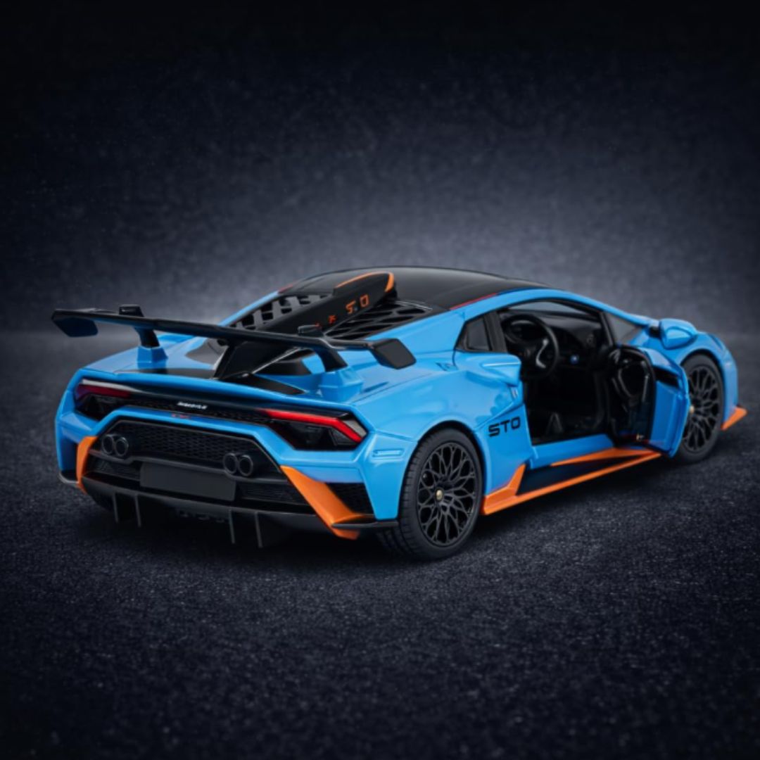 MSZ Official 1:40 Lamborghini Huracan STO Die-Cast Car – Blue
