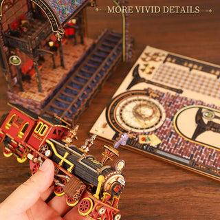 Magic Express Puzzle – DIY BookNook with Light with train