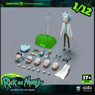 Morty n Rick Figure Collection - Morty 1/12 figure showing all parts