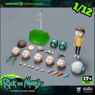 Morty n Rick Figure Collection - Rick 1/12 figure showing all parts
