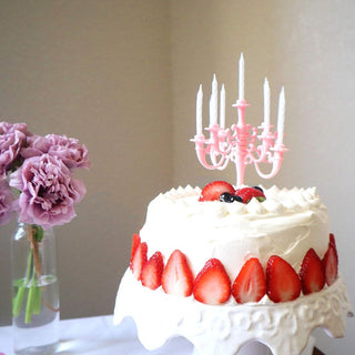 Retro Cake Candle Stand | Candelabra Style Cake Candles with 5 Candles