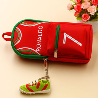 Sportsmen Theme Canvas Pouches – Jersey-Inspired Pouch with Shoe Charm