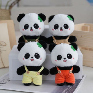 Panda in a Dungaree Keychain
