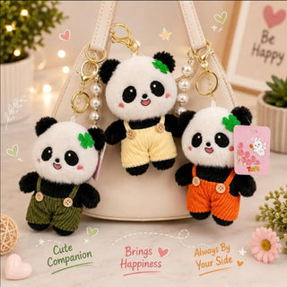 Panda in a Dungaree Keychain