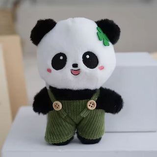 Panda in a Dungaree Keychain