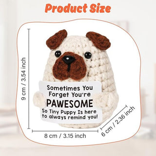 Paw-sitivity Crochet Puppy Keychain