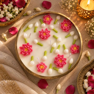 Phool Bagiya Urli Candle - 7 inch Urli
