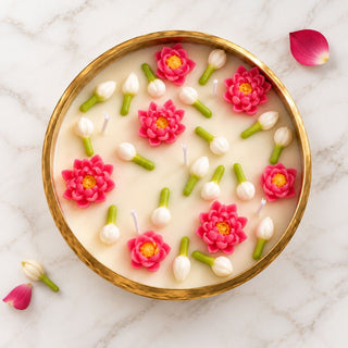 Phool Bagiya Urli Candle - 7 inch Urli
