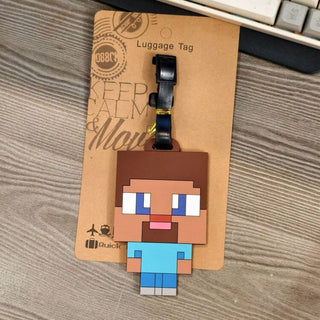 Pixel Block Character Luggage Tag