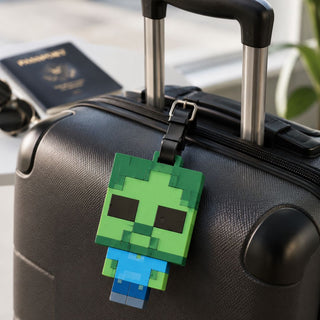Pixel Block Character Luggage Tag