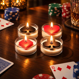 Playing Card Suit Mini Candles – Set of 4