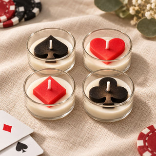Playing Card Suit Mini Candles – Set of 4