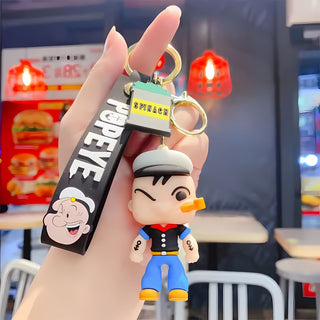 Best Popeye 3D Silicon Keychain With Strap [3D] | Relive 90's Memory