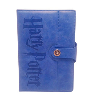 Premium Faux Leather Fantasy Journal with Button Strap - blue