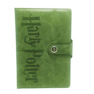 Premium Faux Leather Fantasy Journal with Button Strap - green