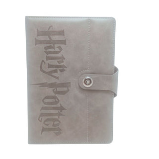 Premium Faux Leather Fantasy Journal with Button Strap - grey