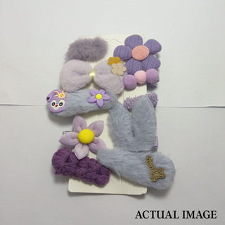 FuzzyFun Baby Girl Hair Clip Sets – Soft n Cute Animal n Flower Hair Accessories