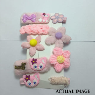 FuzzyFun Baby Girl Hair Clip Sets – Soft n Cute Animal n Flower Hair Accessories