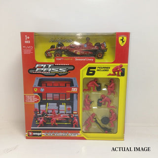 Racing Car Pit Pass Set | Die-Cast Car with 6-Piece Pit Crew &amp; Paddock Garage